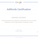 Amanda Murray AdWords Certification