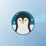 Google Penguin 4.0 logo on the standard seoplus+ blue triangle background