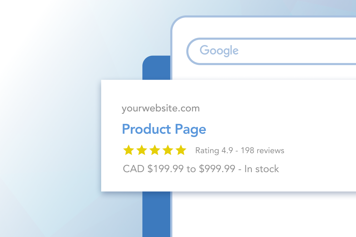 A graphic of a product page with reviews and pricing. What is Schema Markup?