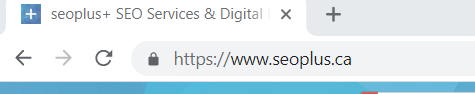 Example of a website with HTTPS