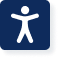 Small square dark blue icon with white stick figure with arms outstretched. This is accessibe's logo.