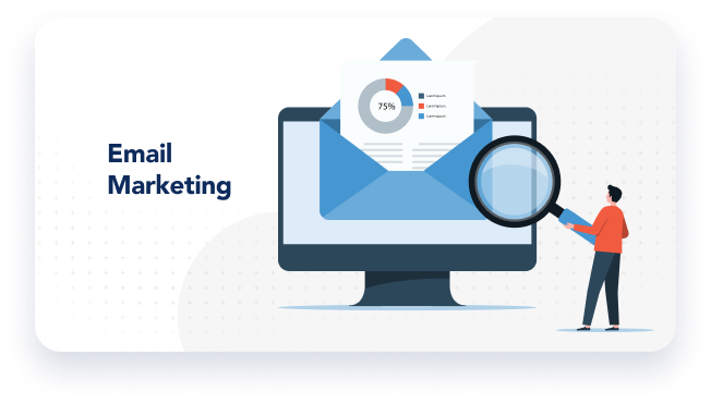 Graphic representing email marketing