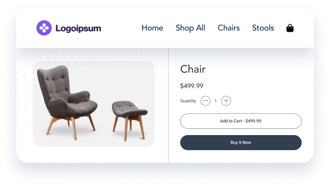 Example of ecommerce navigation