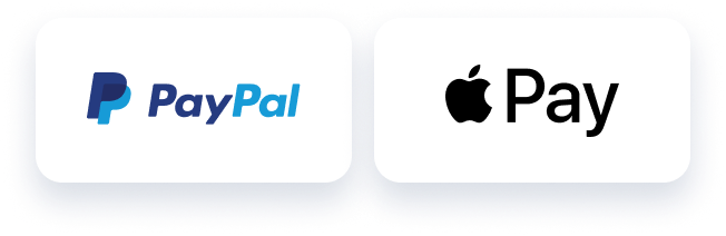 PayPal and Apple Pay logos