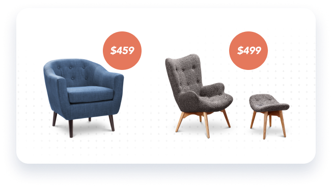 Example of two pricing strategies for furniture