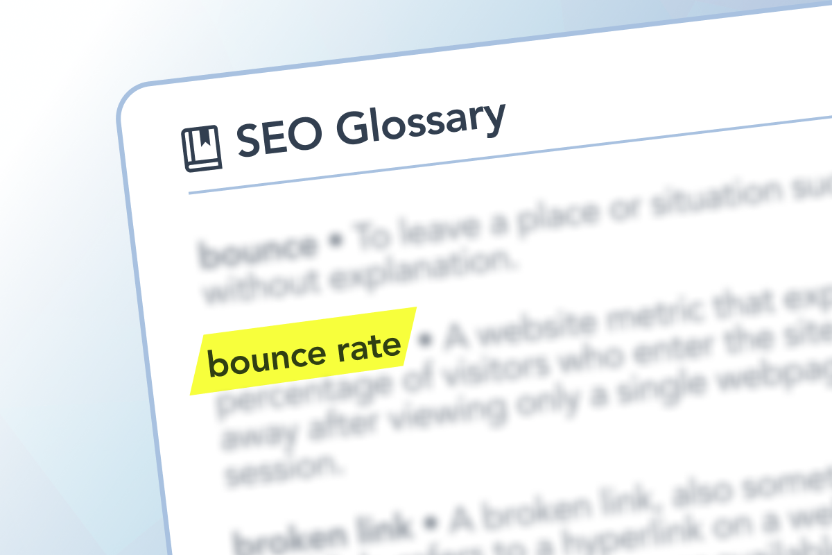 SEO Glossary: Bounce Rate