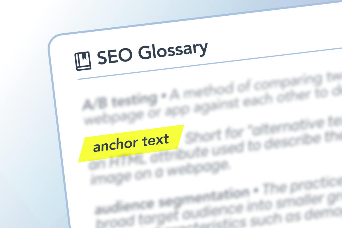 SEO Glossary: anchor text