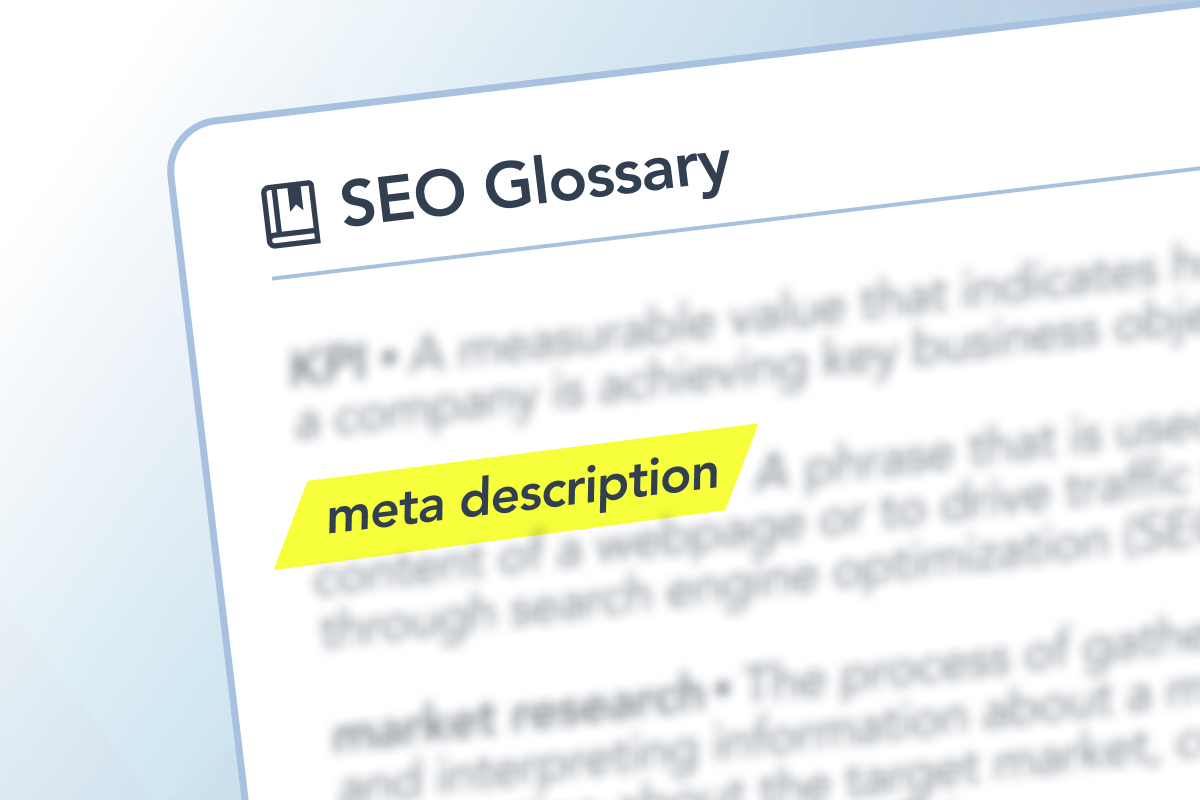 SEO Glossary: meta description