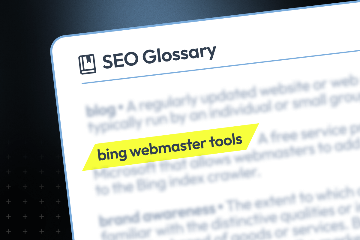 bing webmaster tools