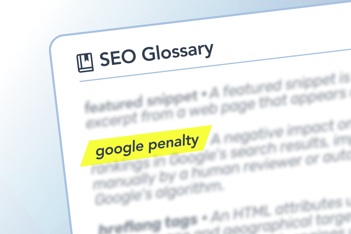 SEO Glossary: Google Penalty