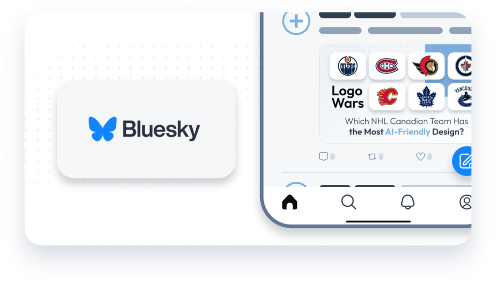 bluesky-top-socials Bluesky logo with graphics