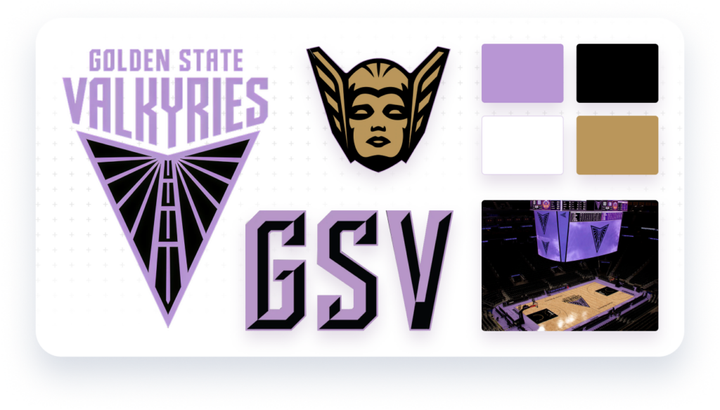 valkyries-branding Image highlighting Golden state Valkyries branding