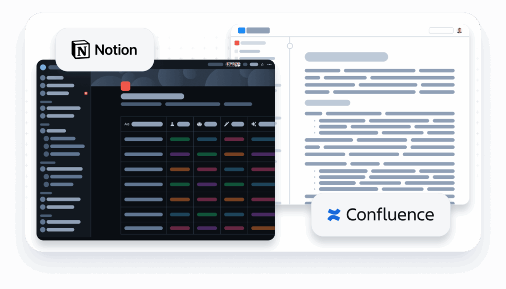a graphic showing Benefits of notion confluence