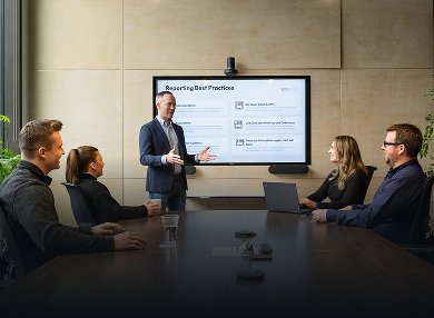 A board room meeting