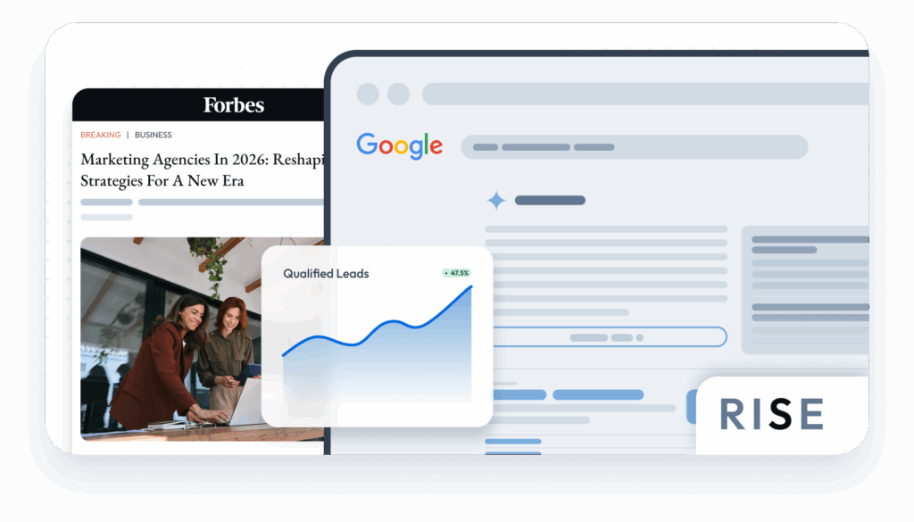 The RISE Framework: Building Authority for AI Search Success 3 | Award-Winning Digital Marketing Agency Graphic to highlight scale