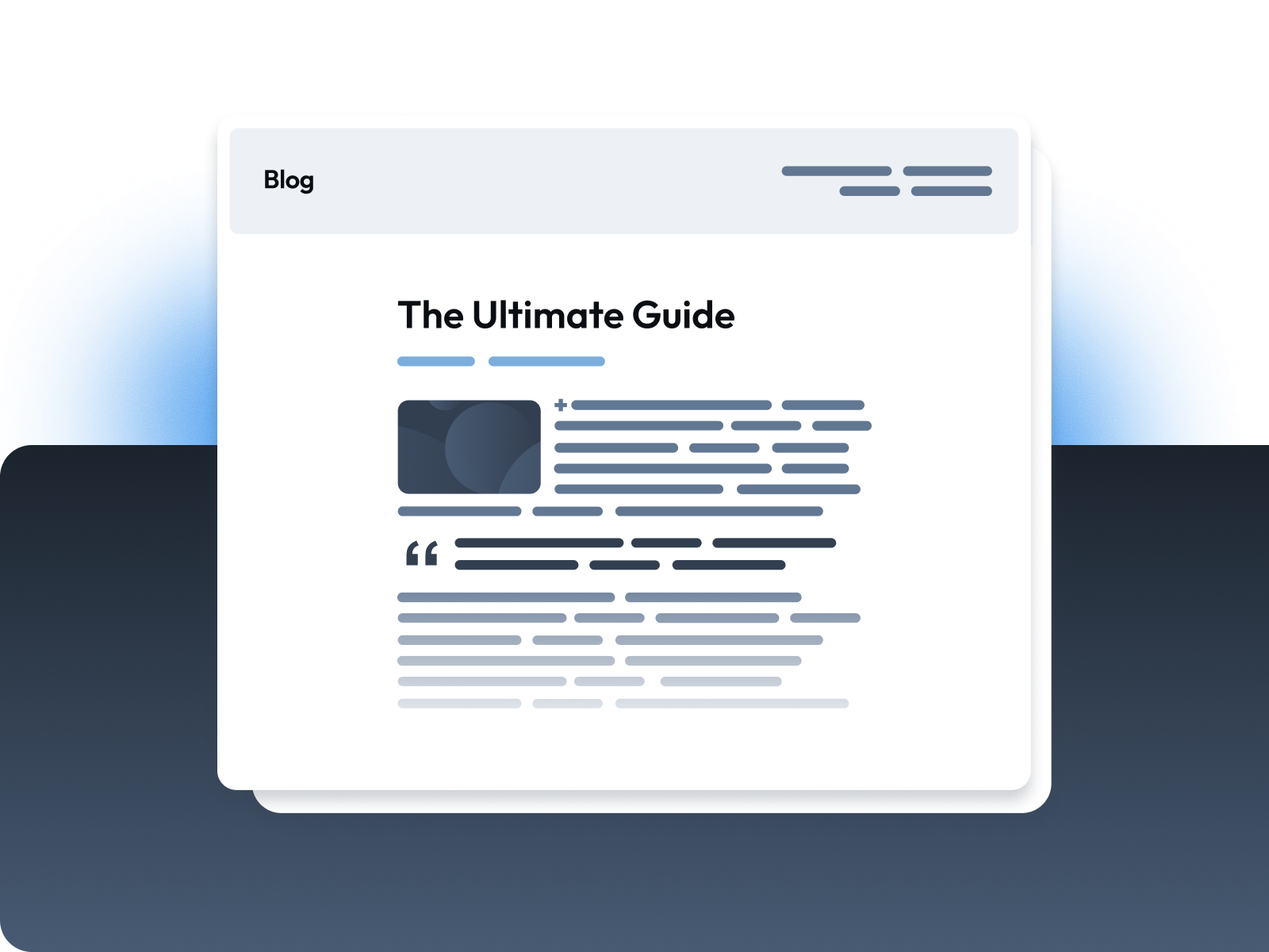 a graphic showing a blog post