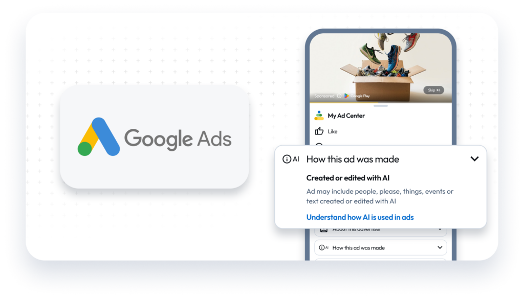 Google Ads logo and screenshots