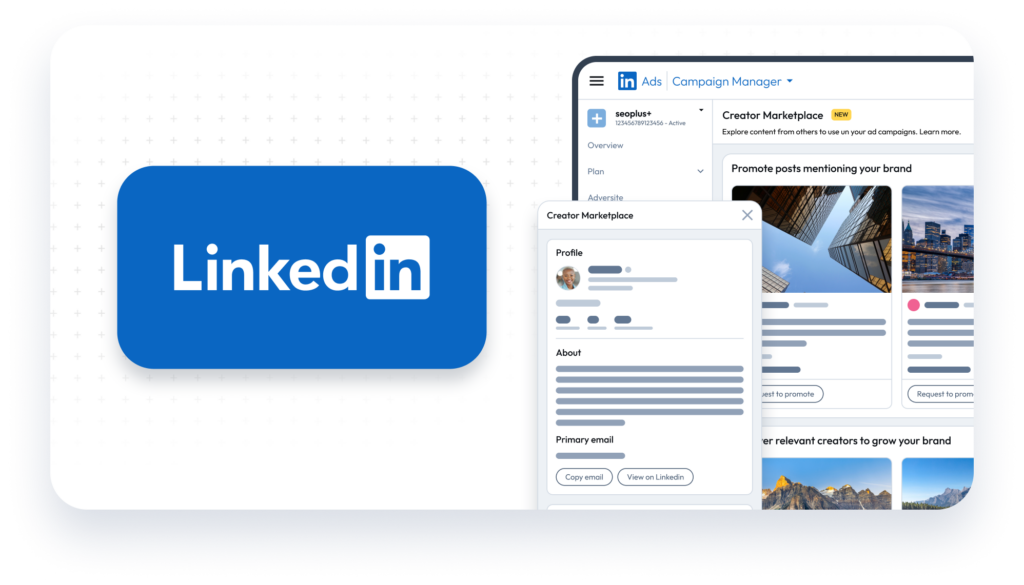 Linkedin screenshot and logo