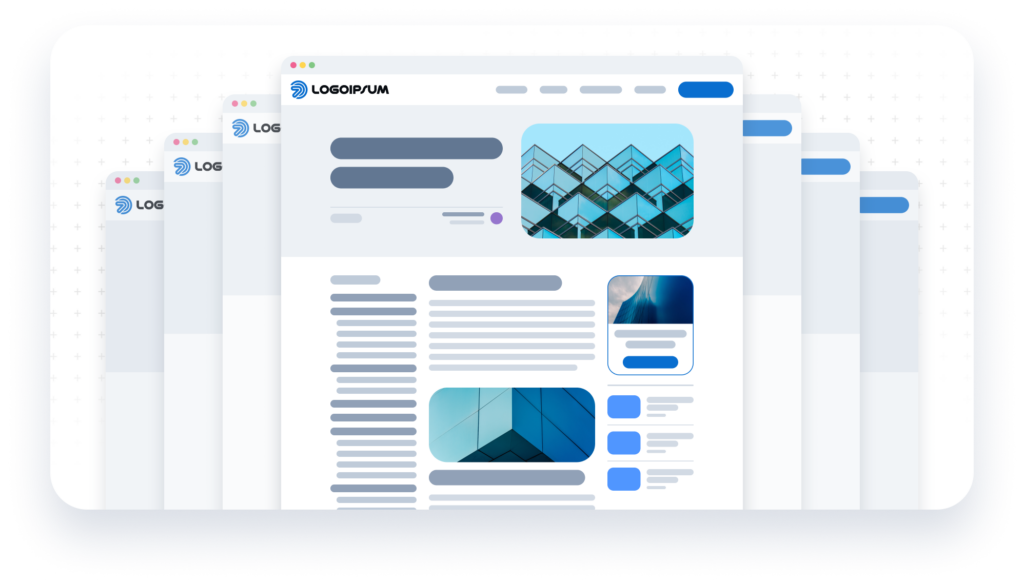 Why Content Matters More Than Ever in an AI-Driven World 1 | Award-Winning Digital Marketing Agency A pyramid of desktop browser windows
